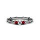 1 - Twyla Diamond and Ruby Three Stone Ring 