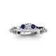 3 - Twyla Diamond and Blue Sapphire Three Stone Ring 