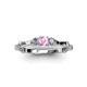 3 - Twyla Diamond and Pink Tourmaline Three Stone Ring 