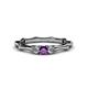 1 - Twyla Diamond and Amethyst Three Stone Ring 