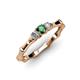 2 - Twyla Diamond and Emerald Three Stone Ring 