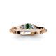 3 - Twyla Diamond and Emerald Three Stone Ring 