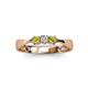 3 - Rylai Diamond and Peridot Three Stone Engagement Ring 