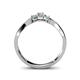 4 - Rylai Diamond and Aquamarine Three Stone Engagement Ring 