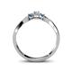 4 - Rylai Diamond and Blue Topaz Three Stone Engagement Ring 