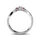 4 - Rylai Diamond and Rhodolite Garnet Three Stone Engagement Ring 