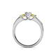 4 - Jamille Diamond and Yellow Sapphire Three Stone with Side Diamond Ring 