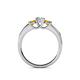 4 - Jamille Diamond and Citrine Three Stone with Side Diamond Ring 