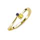 3 - Lucie 4.10 mm Bold Round Blue and Yellow Sapphire 2 Stone Promise Ring 