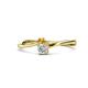 1 - Lucie 4.10 mm Bold Round Citrine and Diamond 2 Stone Promise Ring 