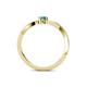 4 - Lucie 4.10 mm Bold Round Yellow Diamond and Emerald 2 Stone Promise Ring 