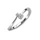 3 - Lucie 4.10 mm Bold Round Lab Grown Diamond 2 Stone Promise Ring 