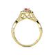 5 - Maisie Prima Pink Tourmaline and Diamond Halo Engagement Ring 