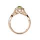 5 - Maisie Prima Peridot and Diamond Halo Engagement Ring 