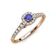3 - Florence Prima Tanzanite and Diamond Halo Engagement Ring 