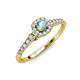 3 - Florence Prima Aquamarine and Diamond Halo Engagement Ring 