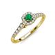 3 - Florence Prima Emerald and Diamond Halo Engagement Ring 
