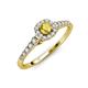 3 - Florence Prima Yellow Sapphire and Diamond Halo Engagement Ring 