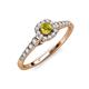 3 - Florence Prima Yellow and White Diamond Halo Engagement Ring 