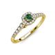 3 - Florence Prima Diamond and Lab Created Alexandrite Halo Engagement Ring 