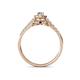 4 - Florence Prima Aquamarine and Diamond Halo Engagement Ring 