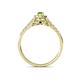 4 - Florence Prima Peridot and Diamond Halo Engagement Ring 