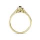 4 - Florence Prima Black and White Diamond Halo Engagement Ring 