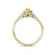4 - Florence Prima Yellow and White Diamond Halo Engagement Ring 