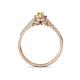 4 - Florence Prima Yellow and White Diamond Halo Engagement Ring 