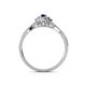 4 - Yesenia Prima Blue Sapphire and Diamond Halo Engagement Ring 