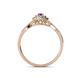 4 - Yesenia Prima Amethyst and Diamond Halo Engagement Ring 
