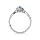 4 - Yesenia Prima London Blue Topaz and Diamond Halo Engagement Ring 