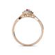 4 - Yesenia Prima Rhodolite Garnet and Diamond Halo Engagement Ring 