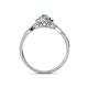 4 - Yesenia Prima Blue Topaz and Diamond Halo Engagement Ring 