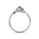 4 - Yesenia Prima Red Garnet and Diamond Halo Engagement Ring 