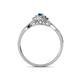 4 - Yesenia Prima Blue and White Diamond Halo Engagement Ring 