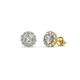 1 - Ayana Round Diamond Halo Stud Earrings 