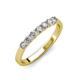 4 - Fiala 2.70 mm Lab Grown Diamond 7 Stone Wedding Band 