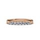 3 - Fiala 2.70 mm Lab Grown Diamond 7 Stone Wedding Band 