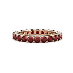 Joyce Red Garnet Eternity Band Red Garnet Common Prong Womens Eternity Ring Stackable ctw K Rose Gold