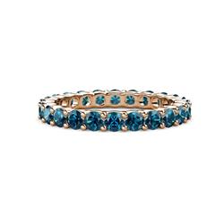 Joyce Blue Diamond Eternity Band Blue Diamond Common Prong Womens Eternity Ring Stackable ctw K Rose Gold