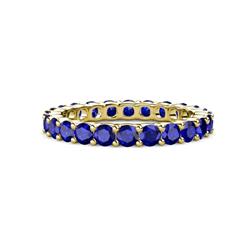 Joyce Blue Sapphire Eternity Band Blue Sapphire Common Prong Womens Eternity Ring Stackable ctw K Yellow Gold