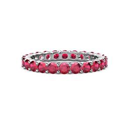 Joyce Ruby Eternity Band Ruby Common Prong Womens Eternity Ring Stackable ctw Platinum