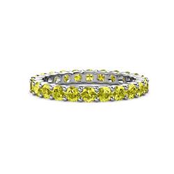 Joyce Yellow Diamond Eternity Band Yellow Diamond Common Prong Womens Eternity Ring Stackable ctw Platinum