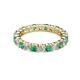 2 - Joyce 3.40 mm Emerald and Diamond Eternity Band 