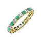 3 - Joyce 3.40 mm Emerald and Diamond Eternity Band 