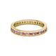 2 - Celina 2.00 mm Round Pink Tourmaline and Lab Grown Diamond Eternity Band 