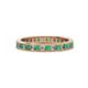 1 - Celina 2.00 mm Round Emerald and Lab Grown Diamond Eternity Band 