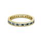 2 - Celina 2.00 mm Round Blue Diamond and White Lab Grown Diamond Eternity Band 