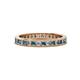 1 - Celina 2.00 mm Round London Blue Topaz and Lab Grown Diamond Eternity Band 